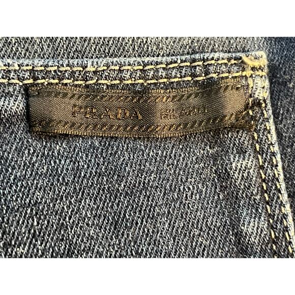 Prada Jeans Size 28 Low Size Dark Wash Straight Leg Preppy Minimalist - Picture 7 of 9
